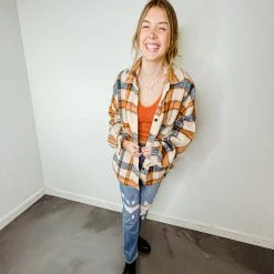 POL Layer Up Plaid Jacket Outerwear