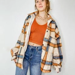 POL Layer Up Plaid Jacket Outerwear