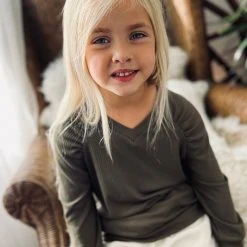 12PM By Mon Ami Swank Tween Rayley Long Sleeve Ribbed Top