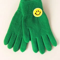 Fashion City Outerwear Smiley Patch Smart Touch Gloves