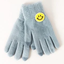 Fashion City Outerwear Smiley Patch Smart Touch Gloves