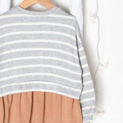 12PM By Mon Ami Cam Contrast Ruffle Hem Top