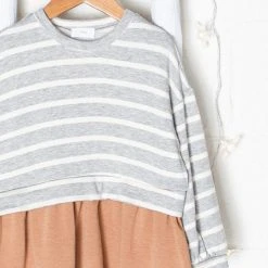 12PM By Mon Ami Cam Contrast Ruffle Hem Top