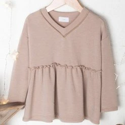 12PM By Mon Ami Callie Ruffle Babydoll Top Swank Tween