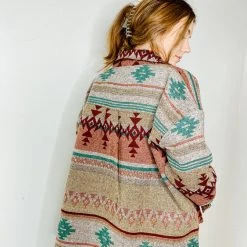 La Miel Dakota Aztec Print Jacket Outerwear
