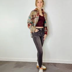 La Miel Dakota Aztec Print Jacket Outerwear