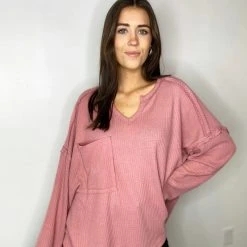 Fantastic Fawn Lucy Waffle Knit Top - Soft Long Sleeve Women's Tops for Casual Wear 15 Fantastic Fawn Lucy Waffle Knit Top