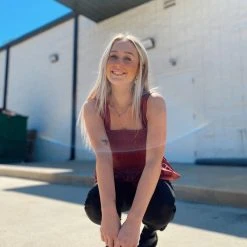 TCEC Smocked Leather Tank Top Tops