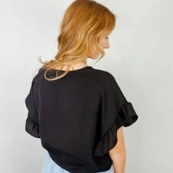 Entro Meagan Ruffle Ruched Top Tops