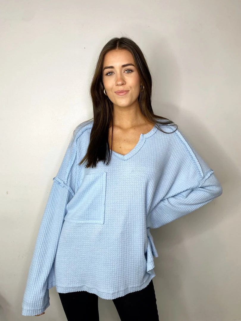 Fantastic Fawn Lucy Waffle Knit Top - Soft Long Sleeve Women's Tops for Casual Wear 9 Fantastic Fawn Lucy Waffle Knit Top