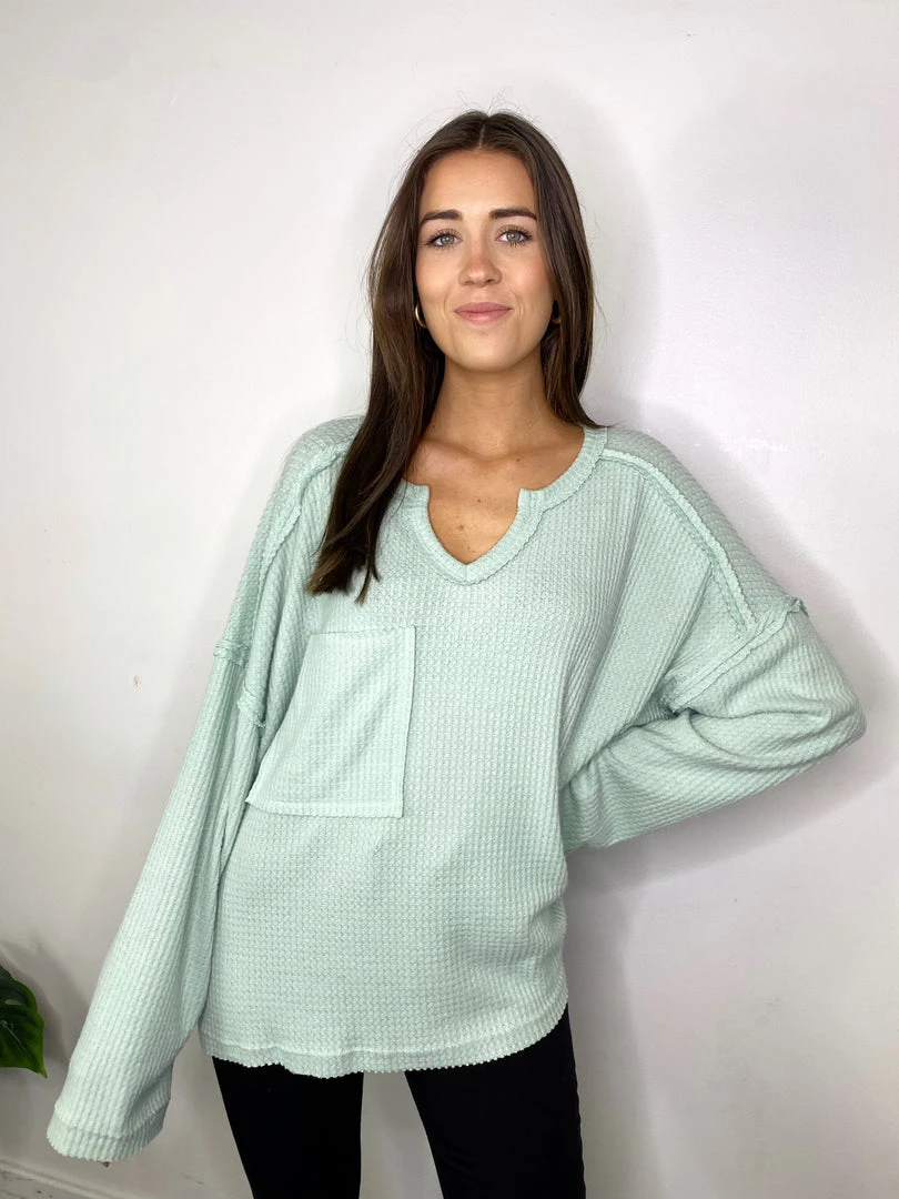 Fantastic Fawn Lucy Waffle Knit Top - Soft Long Sleeve Women's Tops for Casual Wear 10 Fantastic Fawn Lucy Waffle Knit Top