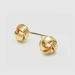 TRENDY Wholesale Jewelry Zinc Alloy Exquisite Twisted Love Knot Stud Earrings