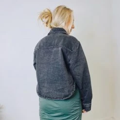 Mono B Tops Jasmine Distressed Denim Jacket