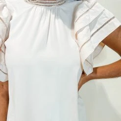 Strut & Bolt Tops Heidi Ruffle Sleeve Blouse