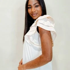 Strut & Bolt Tops Heidi Ruffle Sleeve Blouse