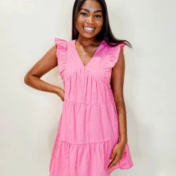 Very J Shayla Ruffle Tiered Mini Dress