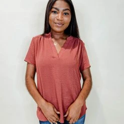 Entro London Flowy V Neck Blouse