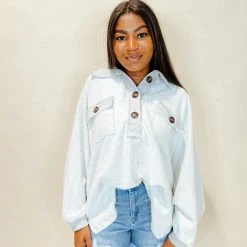 Bucket List Tessa Henley Oversized Top Tops