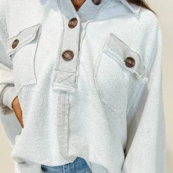 Bucket List Tessa Henley Oversized Top Tops