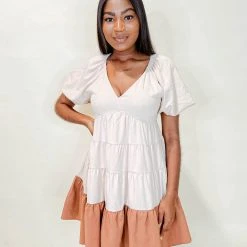 Entro Maura Colorblock Babydoll Dress