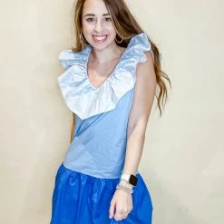 2.7 August Apparel Dresses Hannah Colorblock Shift Dress