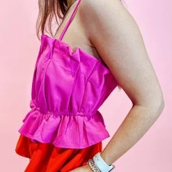 TCEC Tops Liliana Tiered Colorblock Top