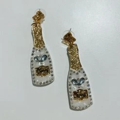 Golden Stella Jewelry Champagne Statement Earrings