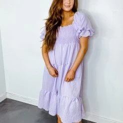 &Merci Robin Smocked Midi Dress Dresses