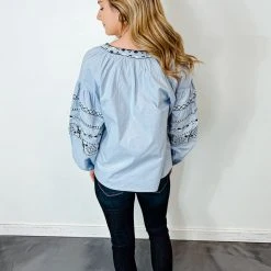 Mudpie Viola Embroidered Tunic Top