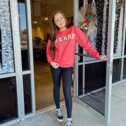 Dash Forward Merry Patch Sweatshirt Tops