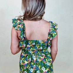 Sugarlips Milo Floral Ruffle Midi Dress Dresses