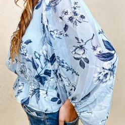 Sugarlips Floral Ways Balloon Sleeve Blouse