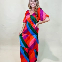 Skies Are Blue Over The Rainbow Maxi Dress Dresses