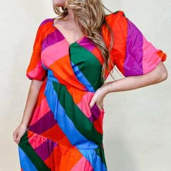 Skies Are Blue Over The Rainbow Maxi Dress Dresses