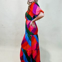 Skies Are Blue Over The Rainbow Maxi Dress Dresses