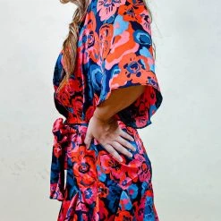 Sugarlips Sweet Floral Wrap Top - Women's Floral Print Wrap Blouse 10 Sugarlips Sweet Floral Wrap Top