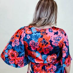 Sugarlips Sweet Floral Wrap Top - Women's Floral Print Wrap Blouse 11 Sugarlips Sweet Floral Wrap Top