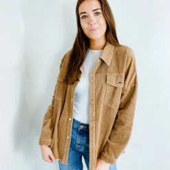 143 Story Tops Cullen Oversized Corduroy Jacket