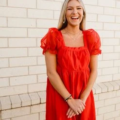 Entro Dresses Meredith Square Neck Babydoll Dress