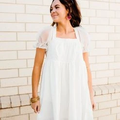 Entro Dresses Meredith Square Neck Babydoll Dress