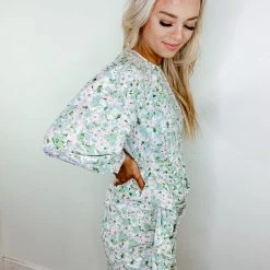 Entro Orchid Floral Ruched Dress