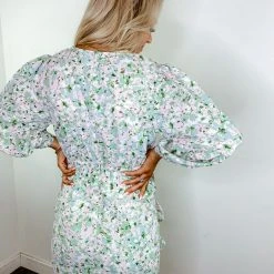 Entro Orchid Floral Ruched Dress