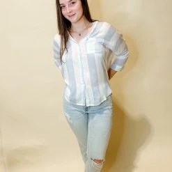 Style Rack By The Coast Striped Top - Women's Casual Blouse | Trendy Striped Tops 9 Style Rack By The Coast Striped Top