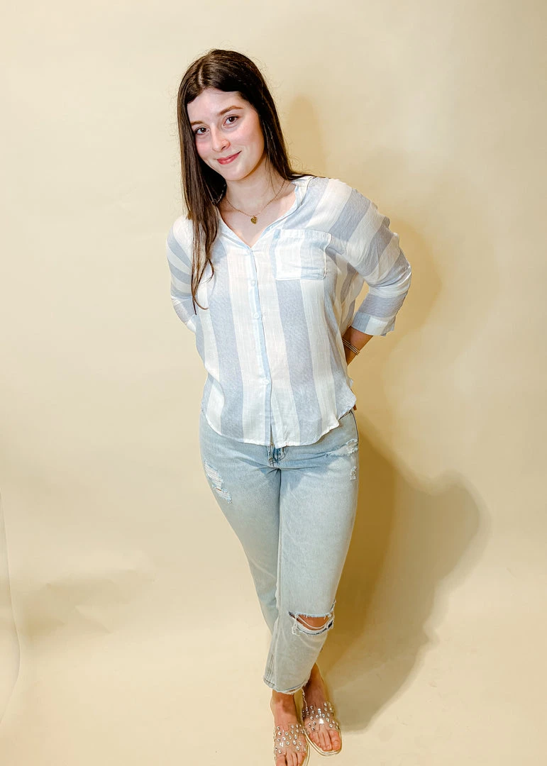 Style Rack By The Coast Striped Top - Women's Casual Blouse | Trendy Striped Tops 6 Style Rack By The Coast Striped Top
