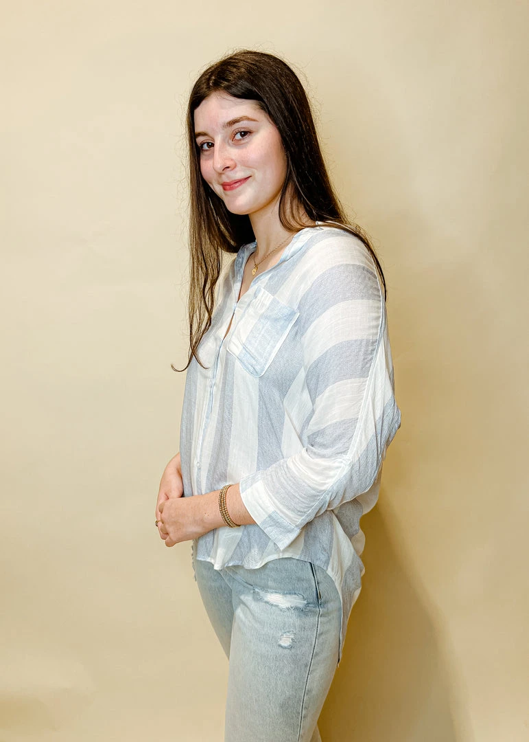 Style Rack By The Coast Striped Top - Women's Casual Blouse | Trendy Striped Tops 4 Style Rack By The Coast Striped Top