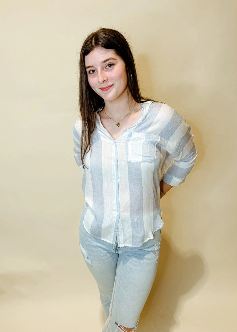 Style Rack By The Coast Striped Top - Women's Casual Blouse | Trendy Striped Tops 3 Style Rack By The Coast Striped Top