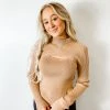 Promesa Tops Anna Cut Out Mock Neck Sweater