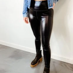 Mono B Lola High Waist Leather Leggings