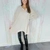 Fantastic Fawn Early Night Oversized V-Neck Top