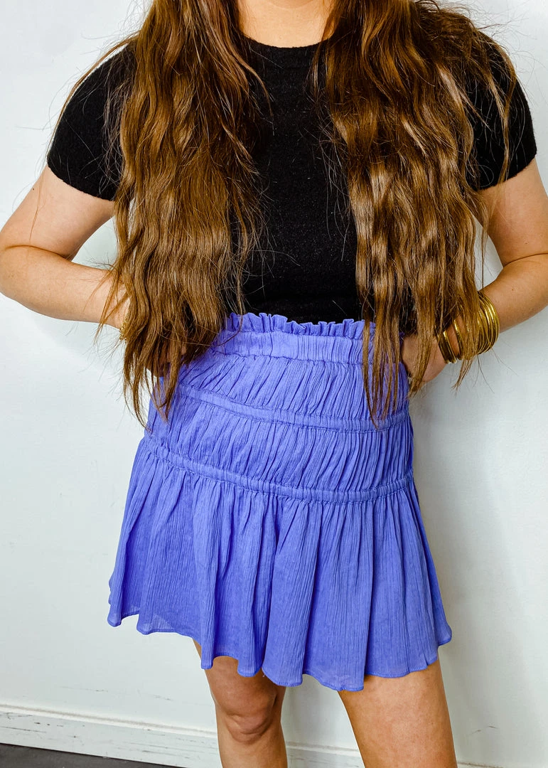 Entro Bottoms Holland High Waisted Smocked Skirt - Stylish & Comfortable Women's Skirt 7 Entro Bottoms Holland High Waisted Smocked Skirt